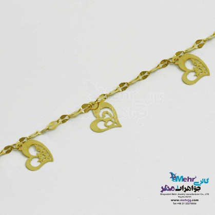 Heart design deals gold bracelet